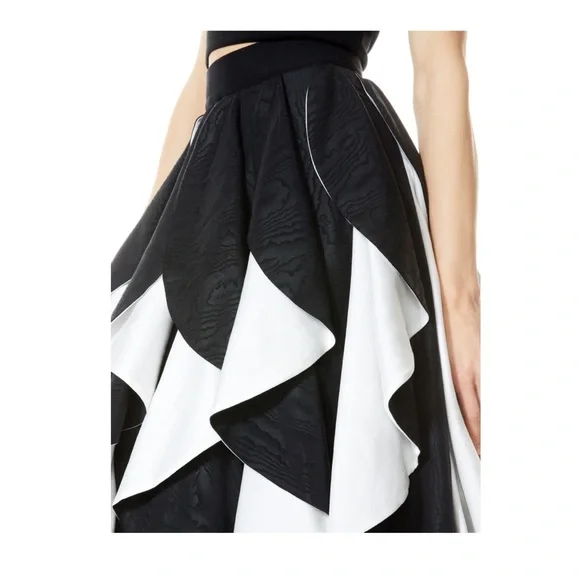 New! Rare ALICE+OLIVIA Nadie Spiral Ball Gown Ruffle Maxi Skirt - Picture 7 of 13